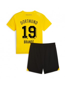 Borussia Dortmund Julian Brandt #19 Heimtrikotsatz für Kinder 2023-24 Kurzarm (+ Kurze Hosen)